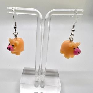 Pig Earrings - Animal Earrings - Pink Pig Earrings - Mini Pigs